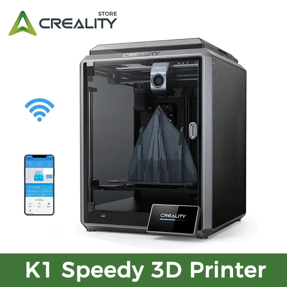 

Creality K1 Speedy 3D-принтер Скорость печати 600 мм/с Автоматическое выравнивание Гибкая рабочая пластина Размер печати 220x220x250 мм