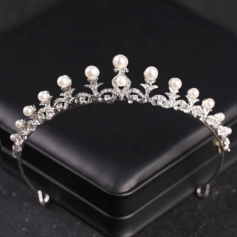 Luxury Women Crown Headband Crystal Rhinestone Tiara And Crown Hair Band Silver Color Bridal Wedding Hair Accessories Jewelry