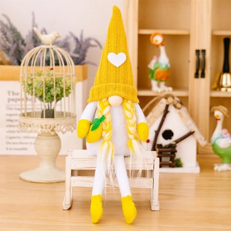 夏の長い脚レモンgnomeペンダント人形装飾装飾家庭用供給