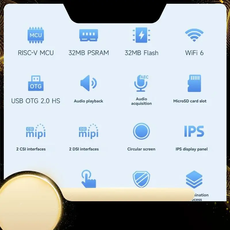 

Waveshare 3.4Inch LCD Touchscreen Display 800X800 IPS Panel ESP32-P4 Development Board Supports Deepseek AI Voice Interaction