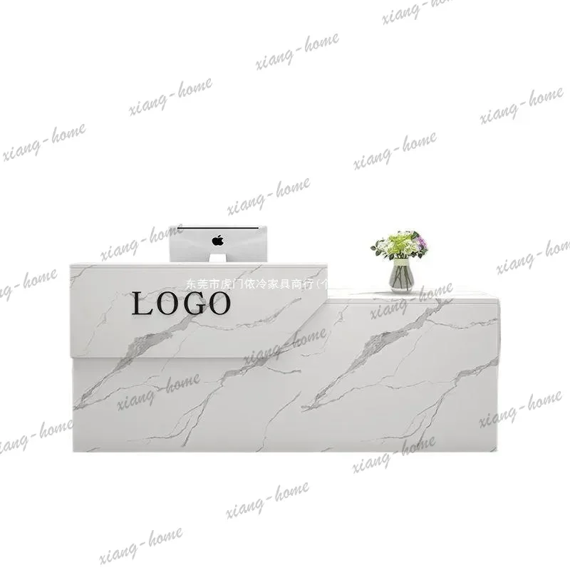 Factory Direct Simple Cashier Reception Desks Front Customer Center Beauty Salon Hairdressing Reception Desks Shop Clinic Furnit