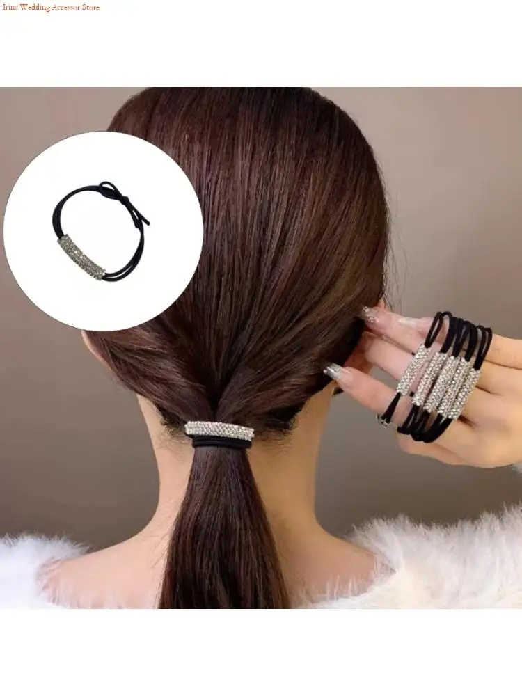 G92D Elegant Scrunchie High Elasticity Hold Comfortable Hair Tie for Daily Use 10pcs