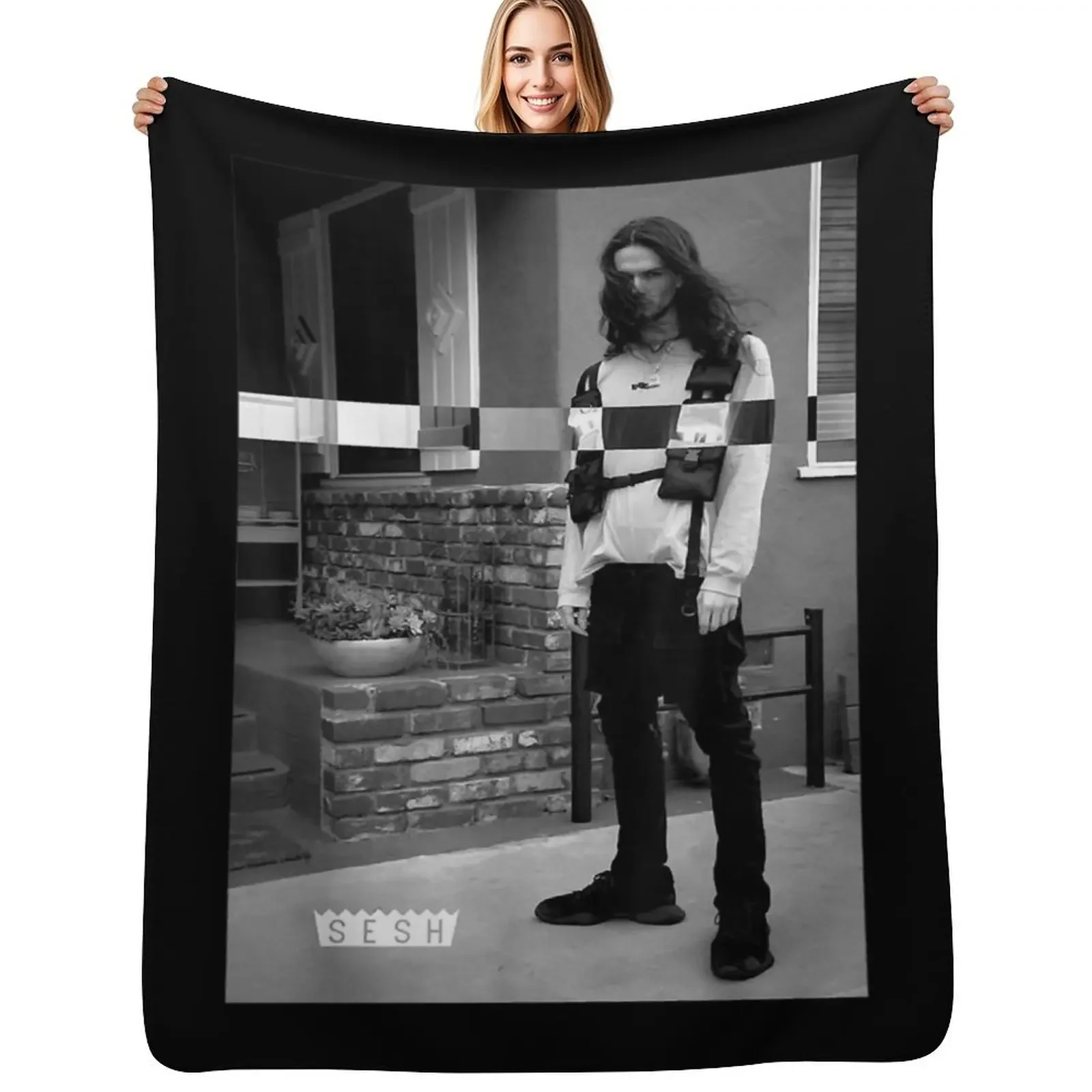 

TeamSesh Bones Crown Logo Throw Blanket Warm Bed Multi-Purpose warm for winter Blanket