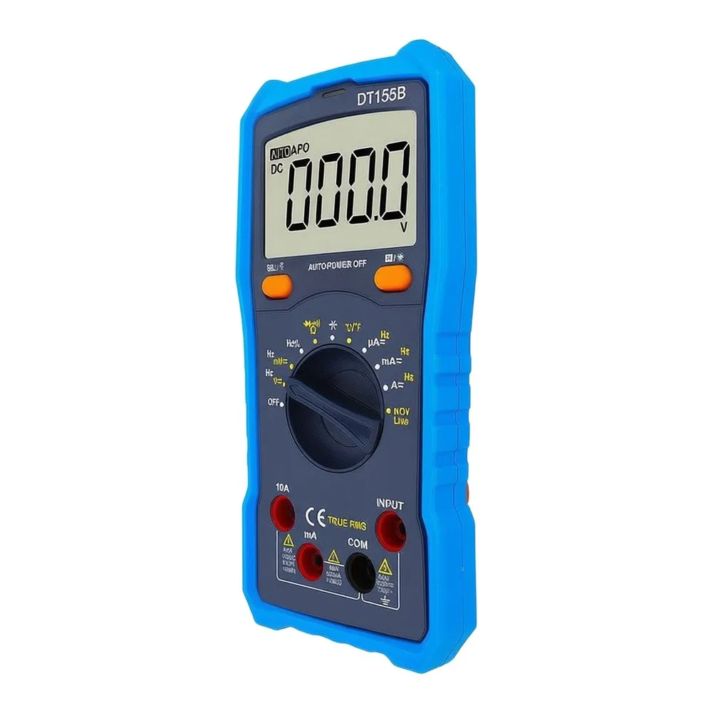 DT155B Auto Range Digital Multimeter with True AC DC Voltage Current Resistance Capacitance Frequency Temperature NCV Test