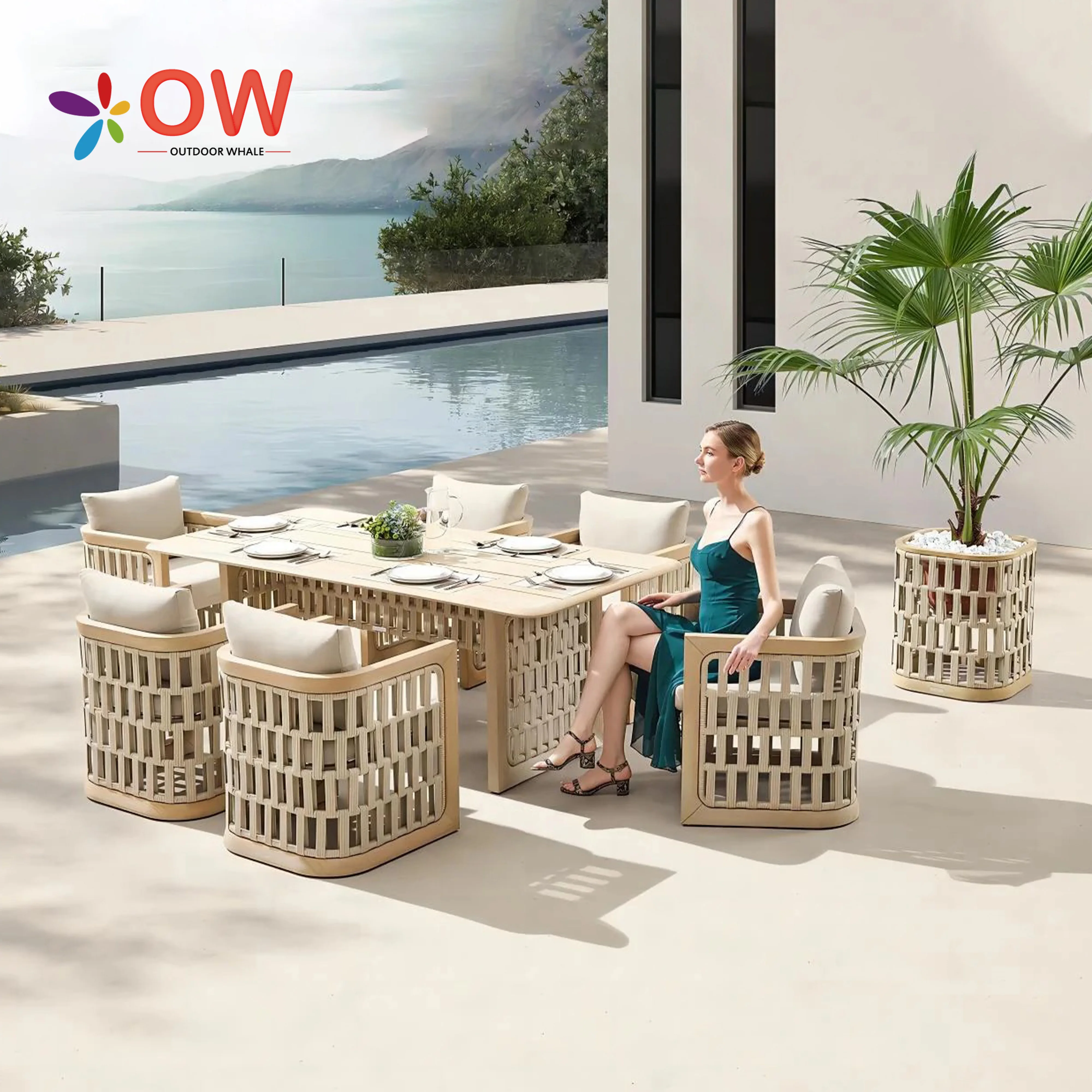 Modern Dining Table Set For Ho - Outdoor Furniture Teak recension och pris