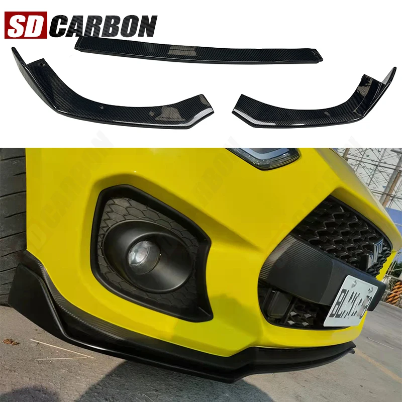 For Suzuki Swift Sports ZC33S Carbon Fiber Car Front Bumper Lip Front Lip Front Chin Spoiler Upgrade Car Accessories