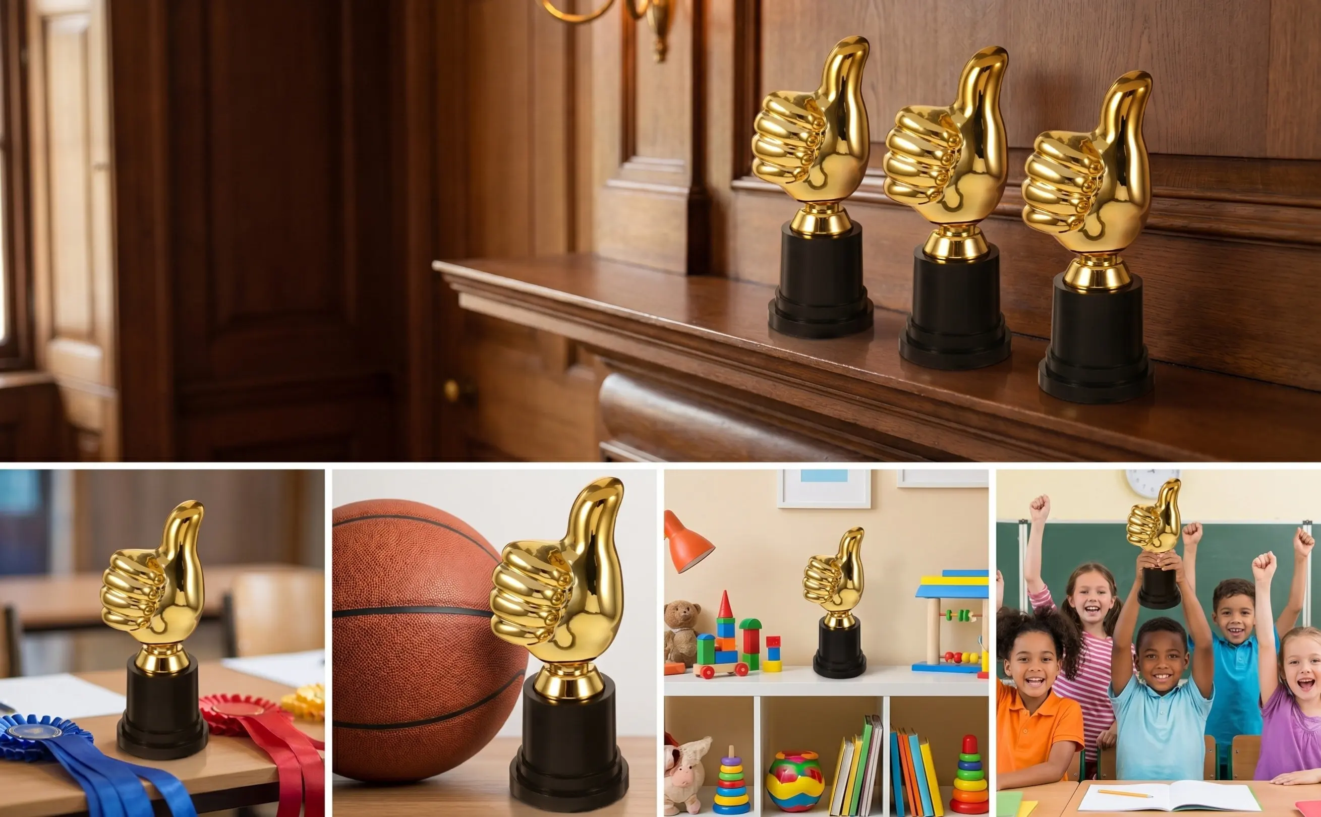 Lightweight Safe Plastic Trophy for Childrens Competitions Classroom Supplies Track and Field Days Sports Banquet
