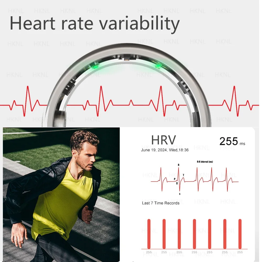 New 2024 Smart Ring Heart Rate Blood Pressure Blood Oxygen Temperature Sleep Calories Health Multilingual Fitness Tracker Rings