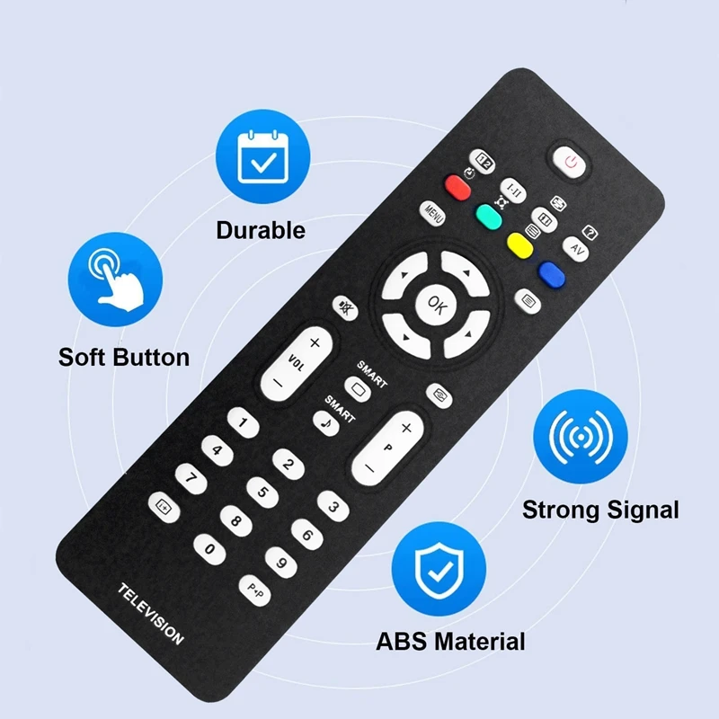 Mando a distancia para televisor LCD inteligente, reemplazo de RC2023601, RC2023601/01, 42PFL7422, RC2023617/01, duradero, fácil de instalar