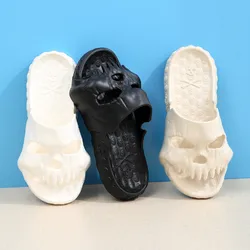 Skull Slippers Step on Shit Feeling Female EVA Indoor Bathroom Home Thick Bottom Soft Slippers Trend Men New Summer Flip Flops