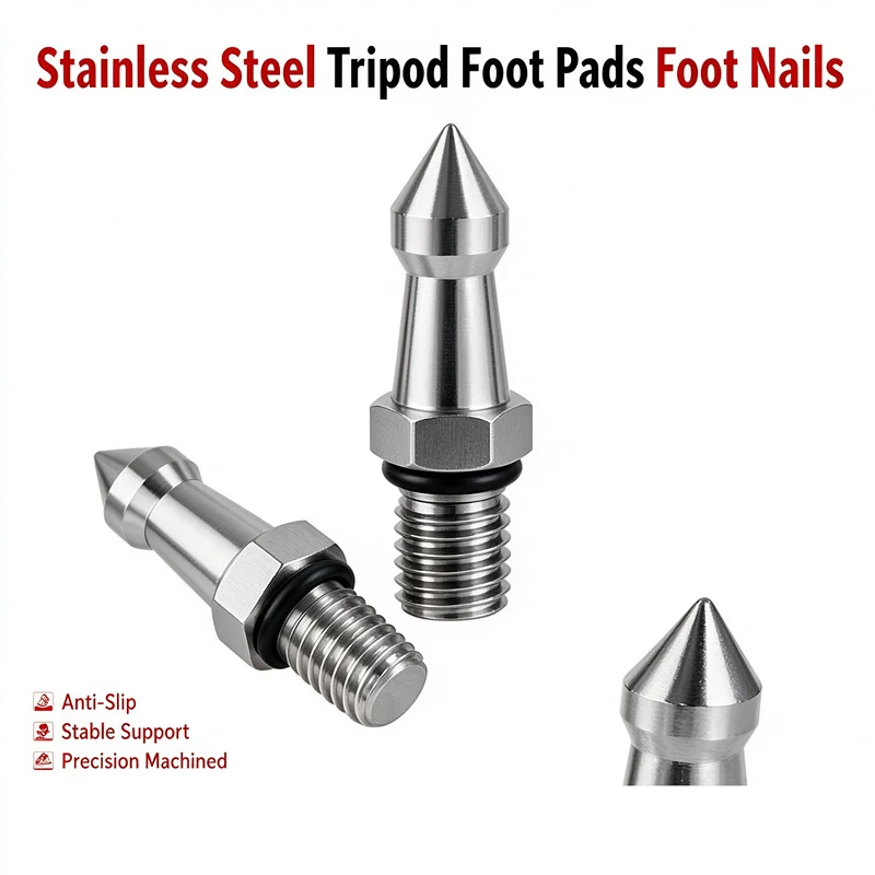Stainless Steel Tripod Anti-Slip Foot Pads Foot Nails 3/8