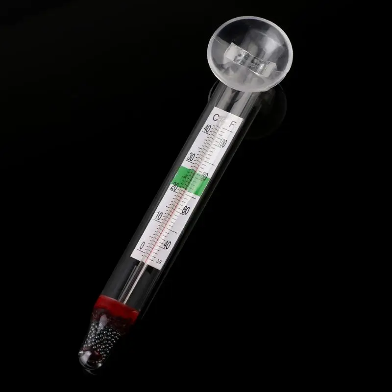 10Pcs Aquarium Thermometer Floating Fish for Tank Thermometers with Suction Cup Easy to Read Two Kinds Scales No Wire