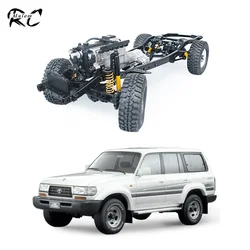RCRUN 1:10 Scale Land Cruiser LC80 Chassis Adjustable Wheelbase Builders Kit for 1/10 RC Crawler Off-Road Remote Control Truck