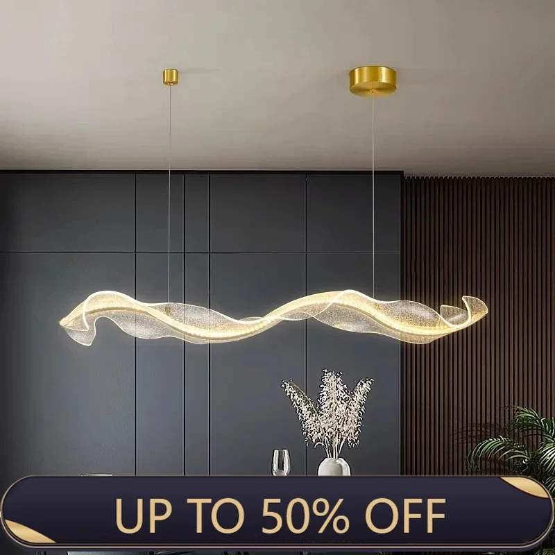Nordic Design LED Pendant Light Home Decoration Lighting Fixtures Restaurant Counter Acrylic Dimming Kitchen Pendant Light