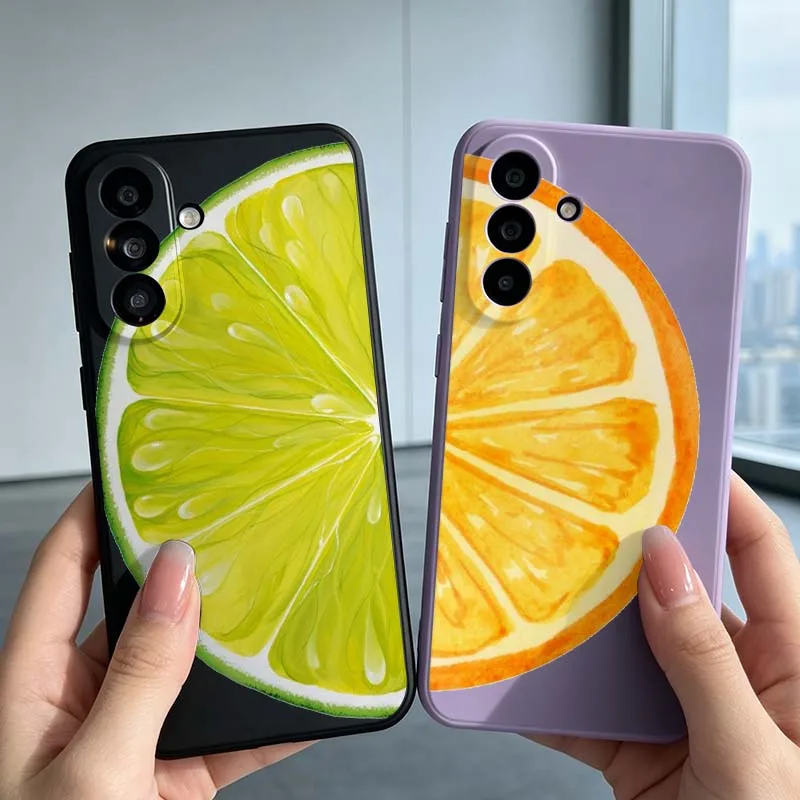 Sliced Lime Fruit For Samsung Galaxy A15 A14 A13 A12 A11 A10S A10 A06 A05 A05S A04 A04S A04E A03 Liquid Phone case Cover