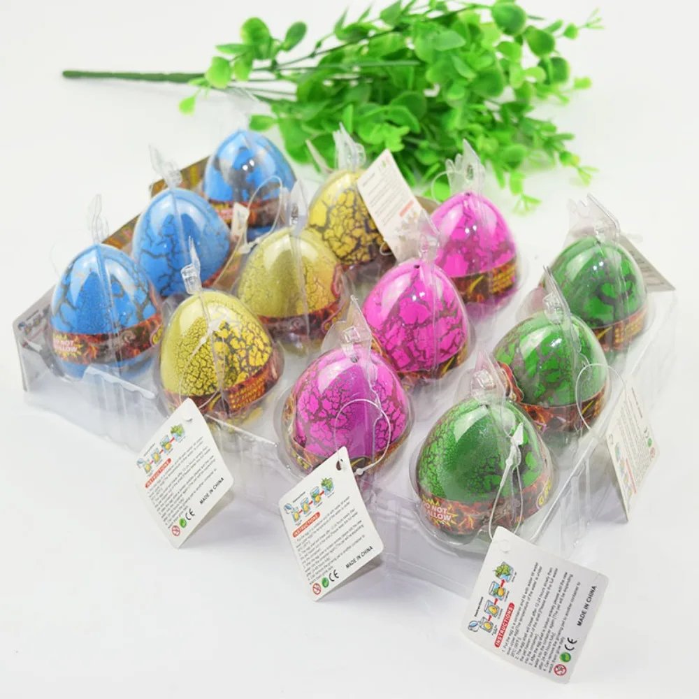 ไข่ไดโนเสาร์ Dino ของเล่นไข่ Grow in Water Hatch ไข่ Crack ชุดวิทยาศาสตร์ของขวัญของเล่นแปลกใหม่ 4.5*6 ซม. Dino ไข่สารพันสี