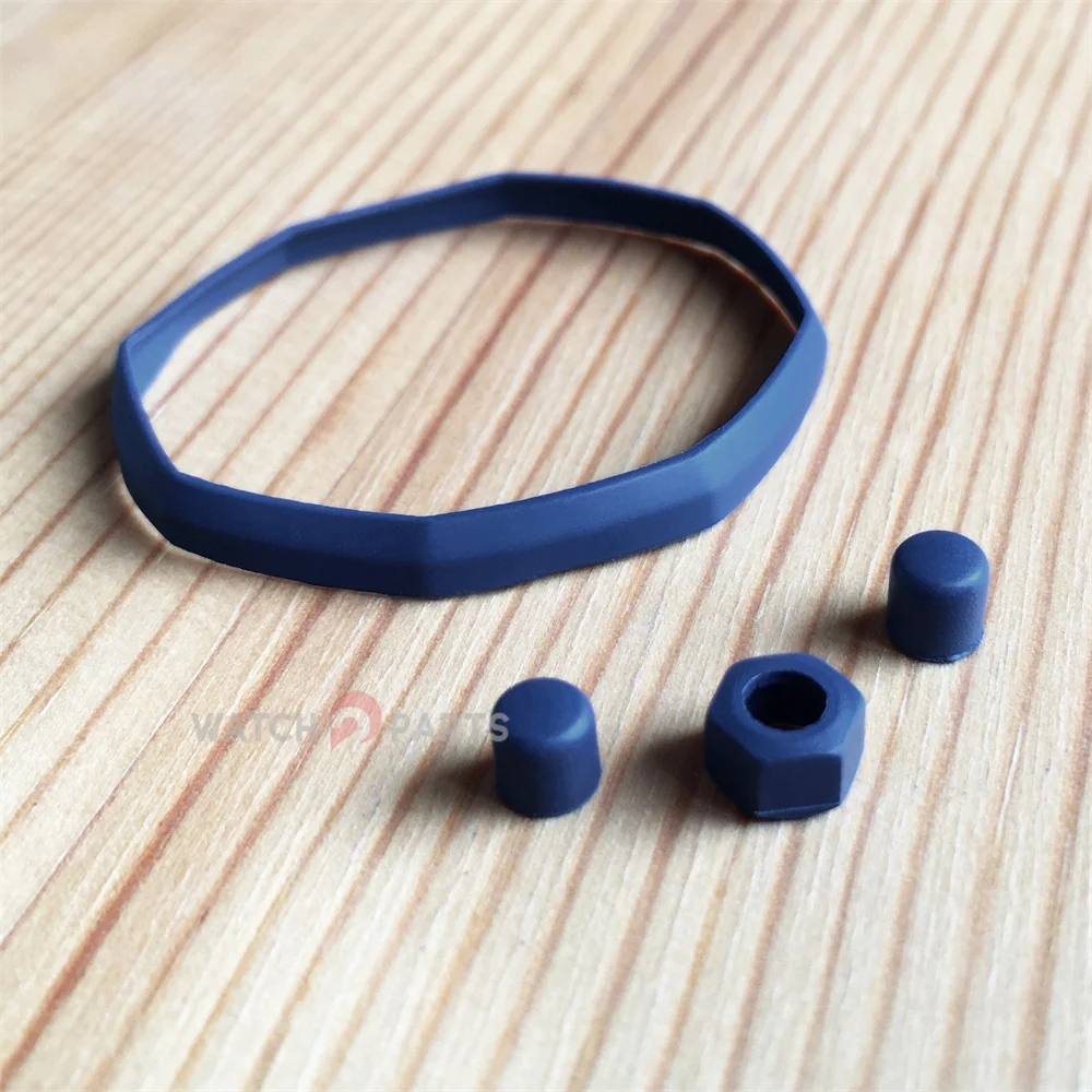 

Pusher Cap/Watch Crown Sheath/Bezel Rubber Cover for Audemars Piguet AP Royal Oak Offshore Chronograph 37mm Blue Dial Watch