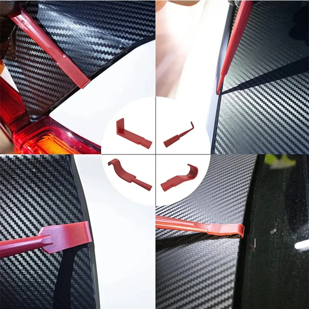 7 шт., красная автомобильная пленка, инструмент для виниловой пленки, инструменты для защиты автомобильной краски, пленка для обрезки краев, утилита