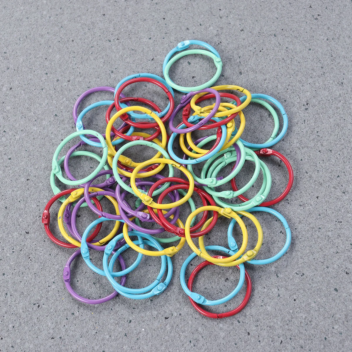 50Pcs Metal Book Rings Loose Leaf Binder Book Binder Hoops Office Binding Supplies