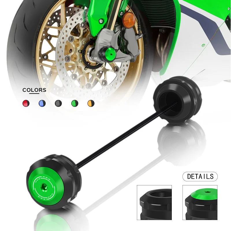 

For Z750 Z750R ninja650 ninja1000sx VERSYS650 VERSYS1000 Motorcycle Accessories Front Wheel Axle Fork Crash Slider Protector Pad
