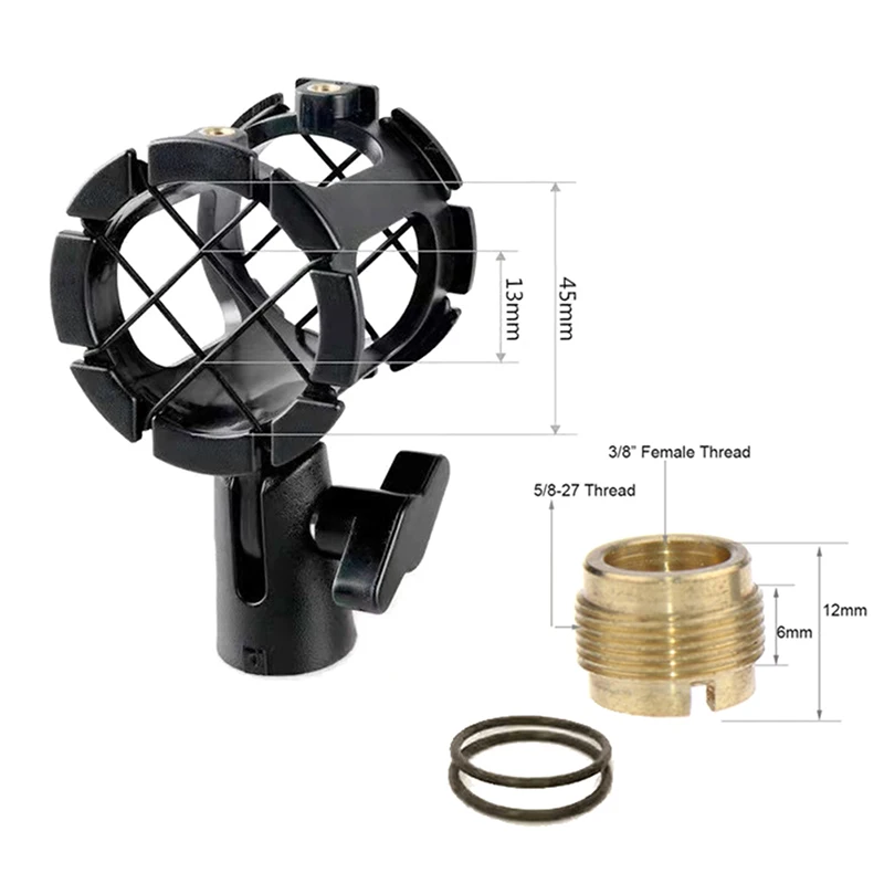 소형 휴대용 마이크 충격 마운트 카메라 범용 마이크 서스펜션 충격 마운트, 카메라 신발 및 붐폴용, 1PC
