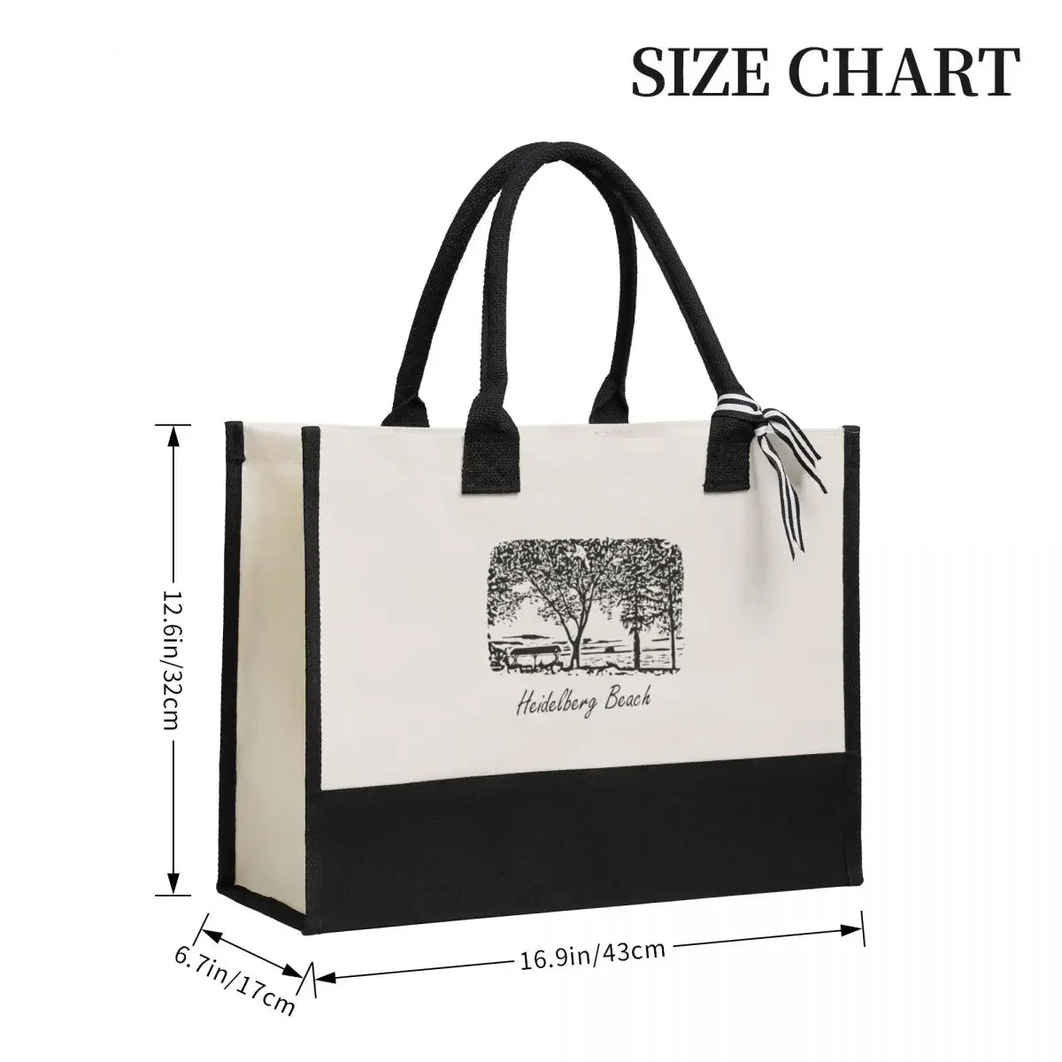 Canvas Gift Shopping Bag Heidelberg Beach Classic Canvas Large Capacity Bag Customizable Quality Gifts