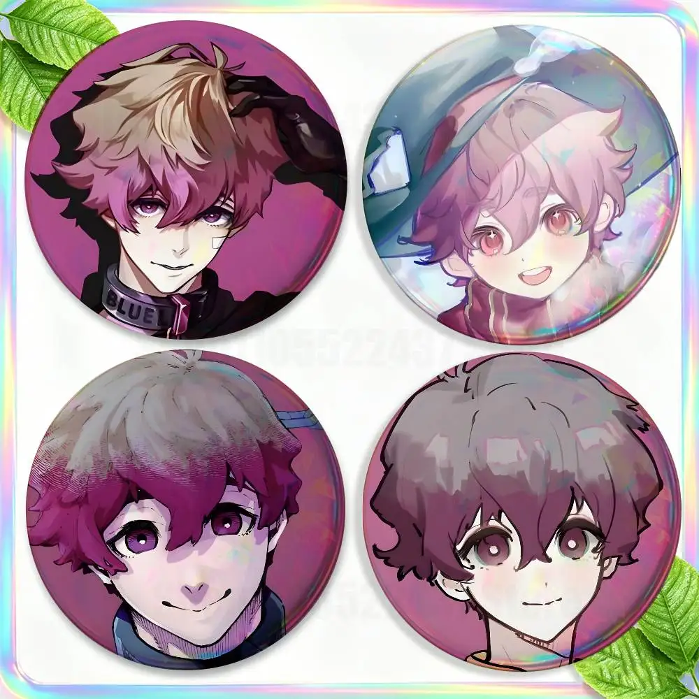 Anime Alexis N-Ness Brooches for Backpack Accessories 25,32,44,58,75mm Round Enamel Pins 2-Piece Set Cartoon Anime Badge