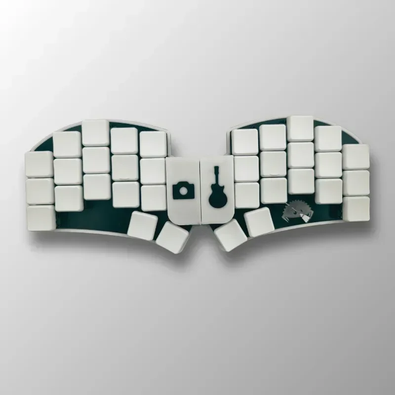 Cradio Split Keyboard Bluetooth Wired Dual-mode Hot Swap No Backlight Low Switch MX Custom Mechanical Keyboard Ergonomics - Image 4