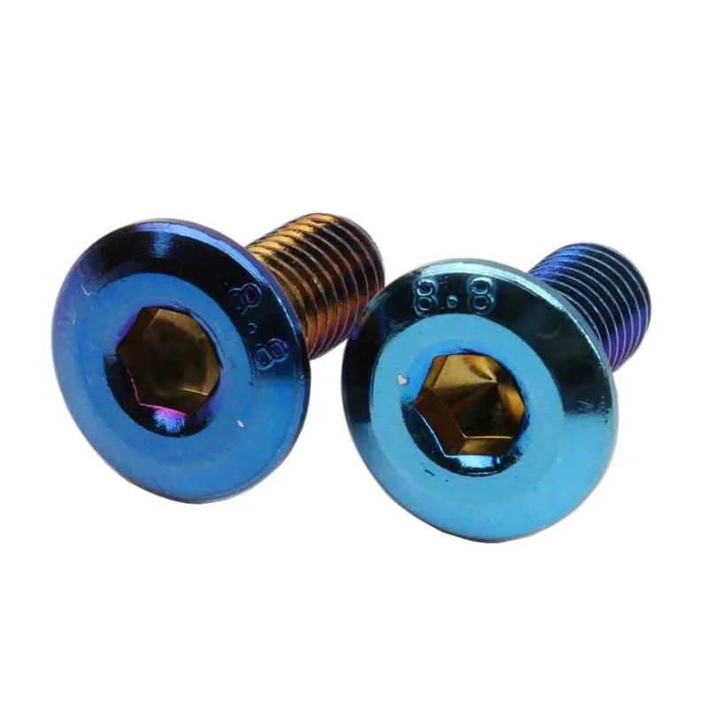 العالمي للدراجات النارية M8 * 20 مللي متر الفرامل الدوار تحديد المسمار المعدني الصلب جيدة للزينة