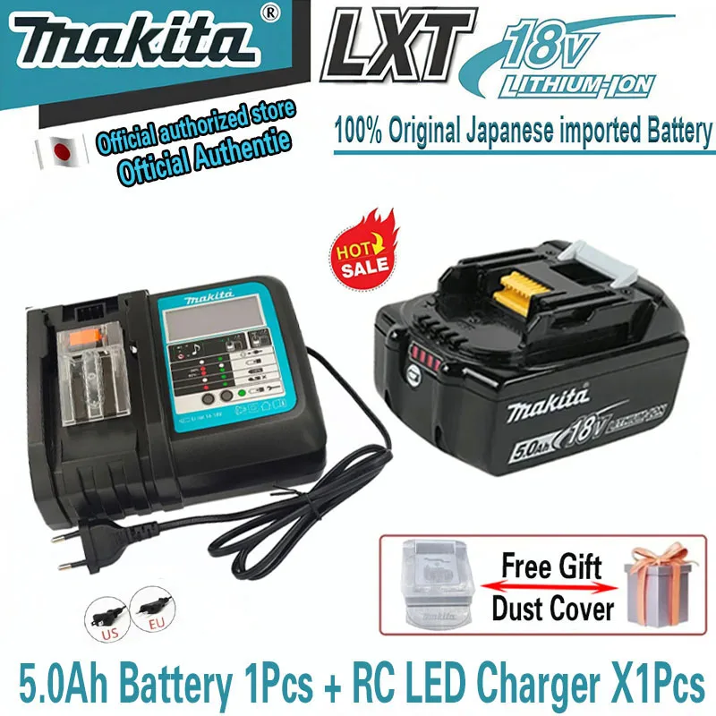 

100% Genuine 18V Makita 6Ah/5Ah/3Ah for Makita Battery BL1840 BL1830B BL1850B BL1850 BL1860 BL1815 Replacement Lithium Battery