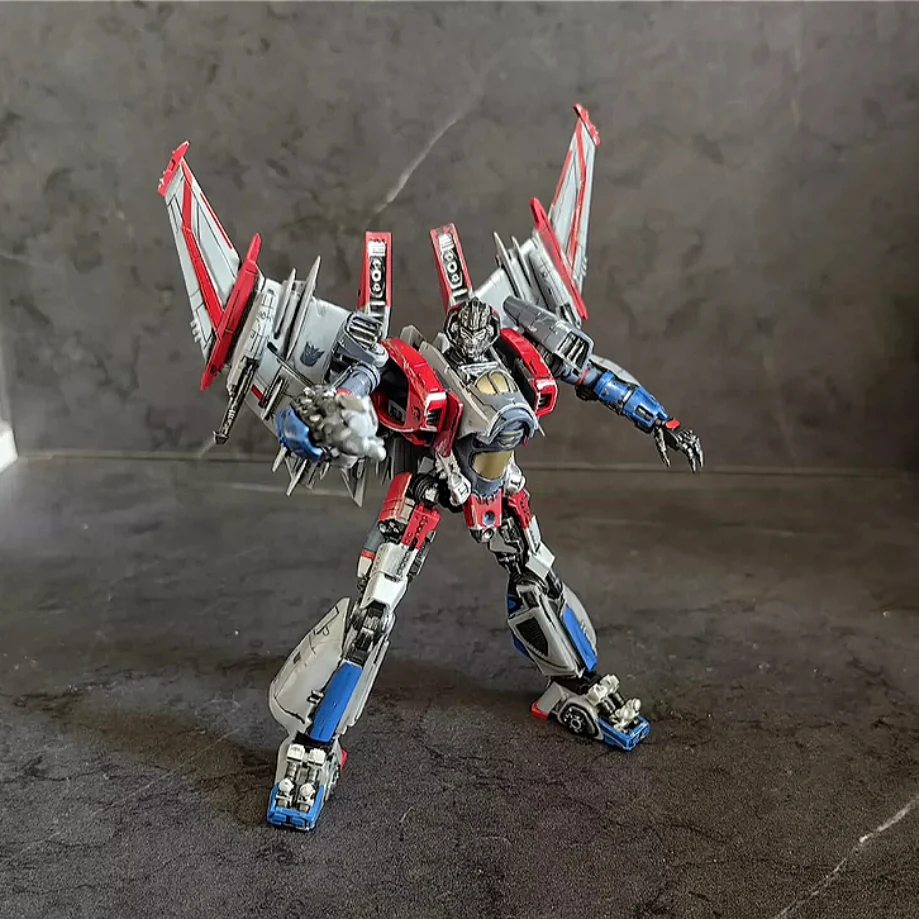 ในสต็อก Trumpeter สมาร์ทชุด SK08 TF6 Starscream กาวฟรี Transformation ของเล่น Movable ASSEMBLY หุ่นยนต์ Action Figures อะนิเมะของขวัญ