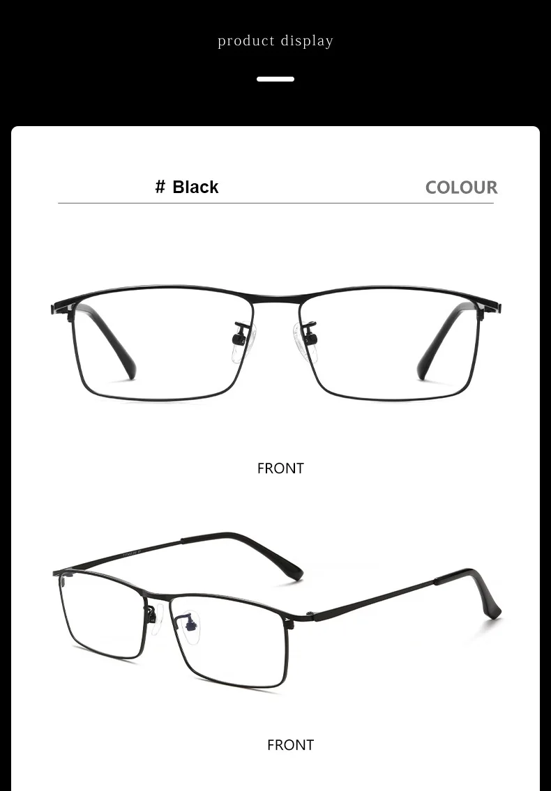 Ultraleichte Business-Brille aus Titanlegierung mit IP-Galvanisierung, Vollrand-Brillengestell für Herren, für Kurzsichtigkeit, Lesebrille, verschreibungspflichtige Brillen – Detail 10