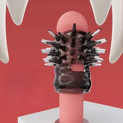 Hedgehog Ring Penis Ring Wolf Tooth Particle Stimulation Set Sex Toys