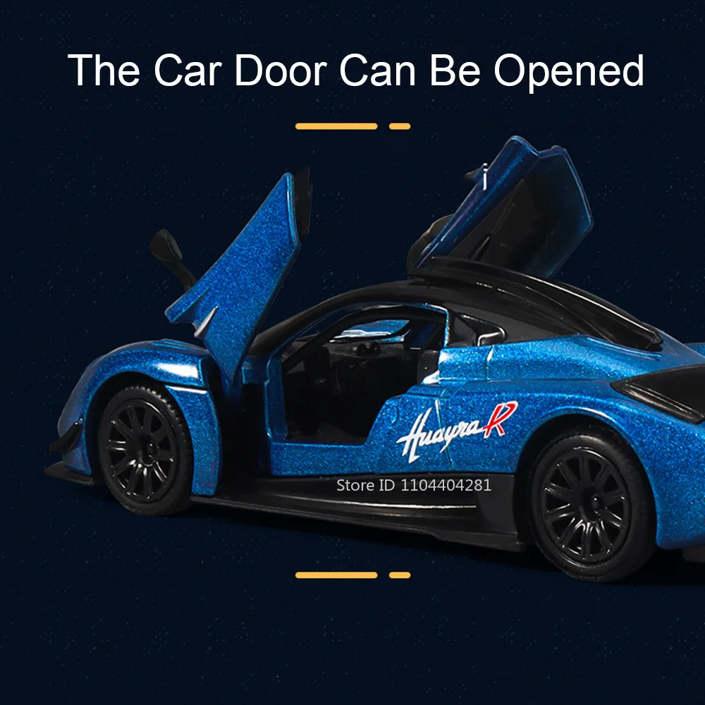 1:36 Pagani Zonda R Huayra Utopia Alloy Diecast Toyota FJ Cruiser Model Toys Car Can Glide Doors Opened Children Christmas Gifts