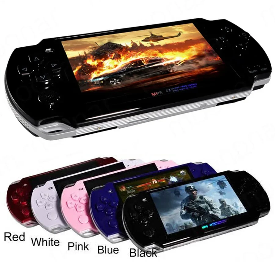 Built-in 5000 games, 8GB 4.3 Inch PMP Handheld Game Player MP3 MP4 MP5 Player Video FM Camera Portable Game Console