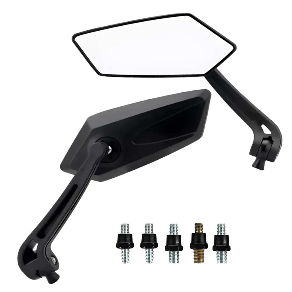 1 Pair 360 Degrees Rotatable Rearview Mirrors Fit For Motorcycle Modification Replacement Use Clear Wide Vision