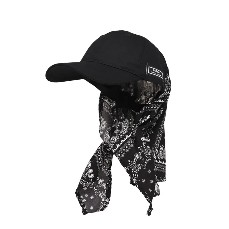 

Paisley headband Baseball Cap Women Outdoor Breathable Adjustable Sunscreen Hat with Printing Headscarf Summer cap