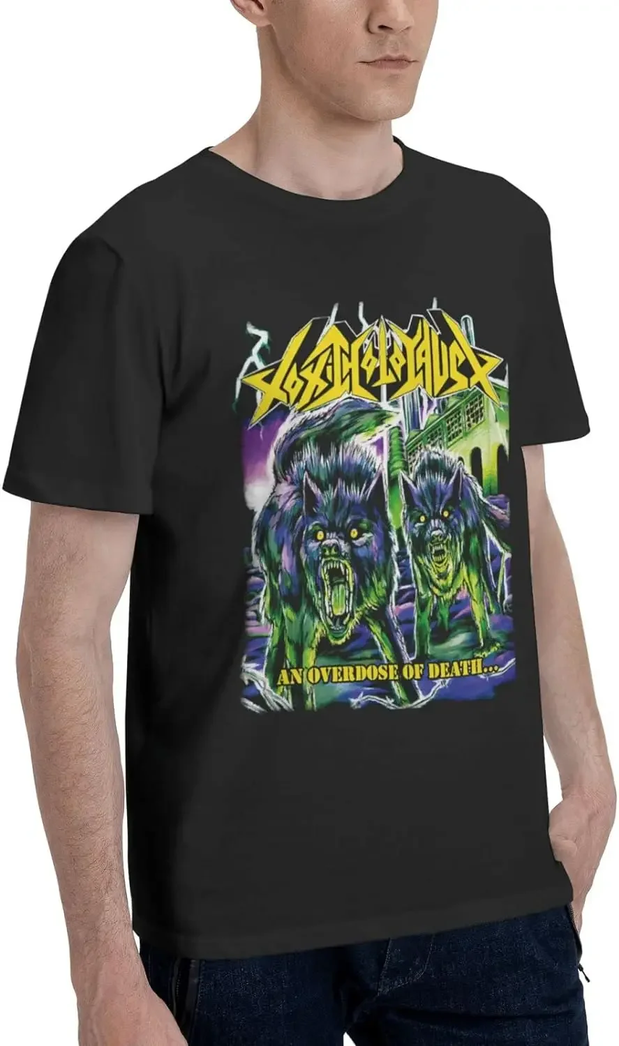 Toxic Holocaust an Overdose of Death T-Shirt Mens Classic Fashion Summer Round Neckline Short Sleeve Graphic T-Shirts