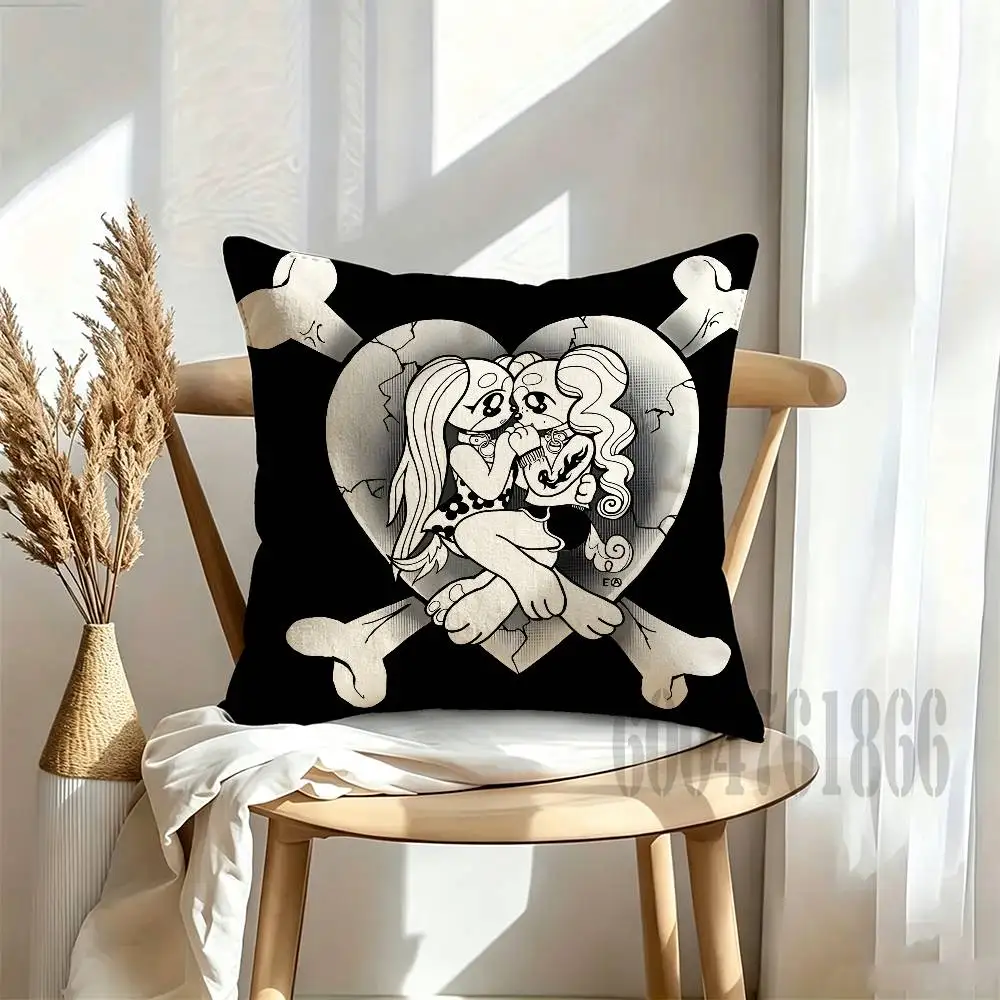 pink and pepper forever  Throw Pillow Cover Home Decor Art Design Decor Pillowcase Cushion Cover for Bed Sofa Living Room