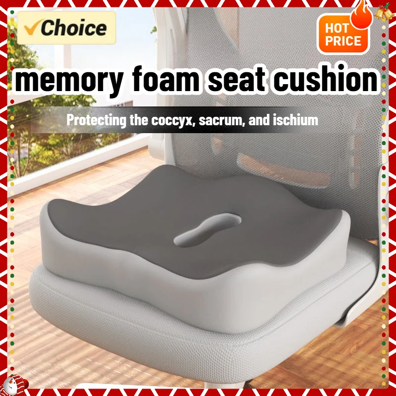 Sitzkissen aus Memory-Schaum, Steißbein, Ischias, Linderung von Rückenschmerzen, Komfort, Bürostuhl, Autositzkissen, rutschfest, orthopädischer MemoryFoam