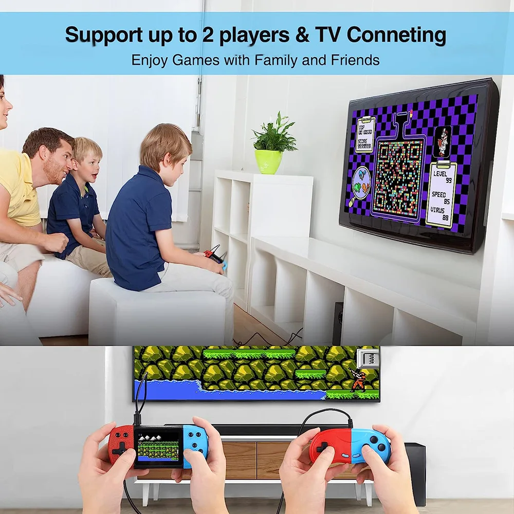 Mini consola de videojuegos Retro integrada en 620 juegos clásicos juego portátil Playe AV Ouput juego para niños
