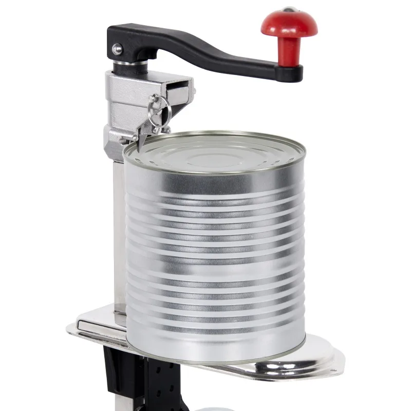 Commercial Can Opening Unit, Stainless Steel Tabletop Manual Rotary Can & Jar Lid Opener