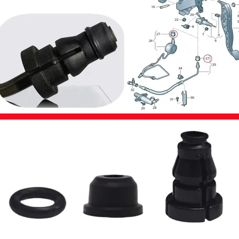 

Automobile clutch slave cylinder oil pipe connector Applicable to Volkswagen、Fiat、Peugeot、Skoda、Citroen、Seat、Audi clutch seal re