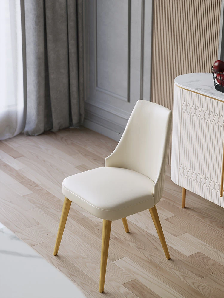 Dining Chair Home Light Luxury and Simplicity Modern Armchair Creative Leather Dining Chair