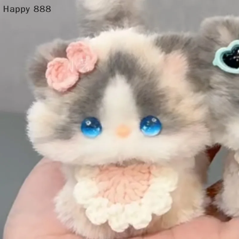 Kreative handgemachte Twisty Stick kleine Katze Puppe Anhänger Spielzeug Plüsch Geschenke DIY Material Paket Schlüsselanhänger für Handwerksbegeisterte