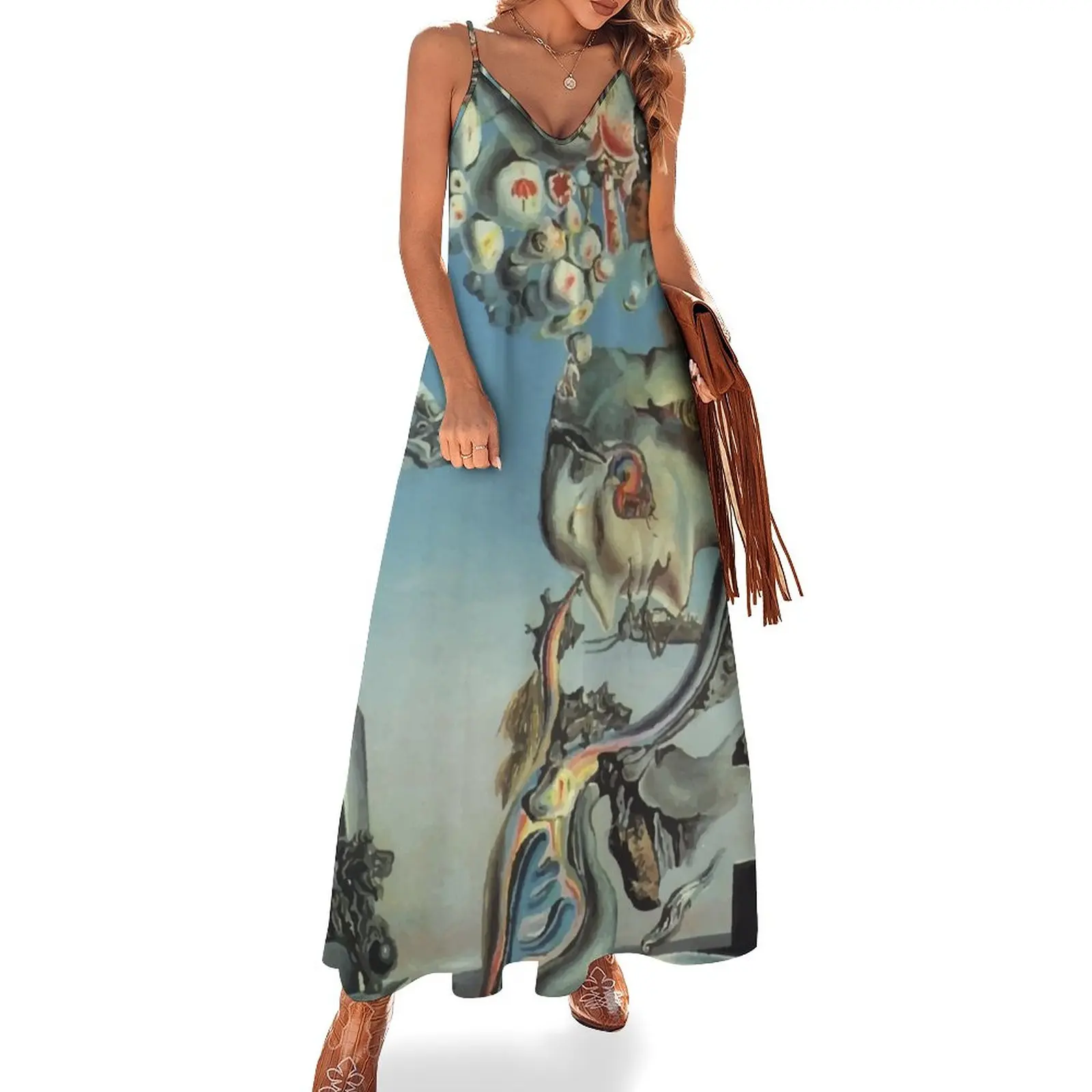 

Salvador Dali | Playing in the Dark Sleeveless Dress Dresses gala women dresses fairy dress