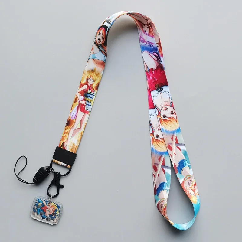 Japan Anime One Piece Neck Strap cordini per Key ID Card Cartoon rufy Badge Holder corda Cute portachiavi Toy Gift