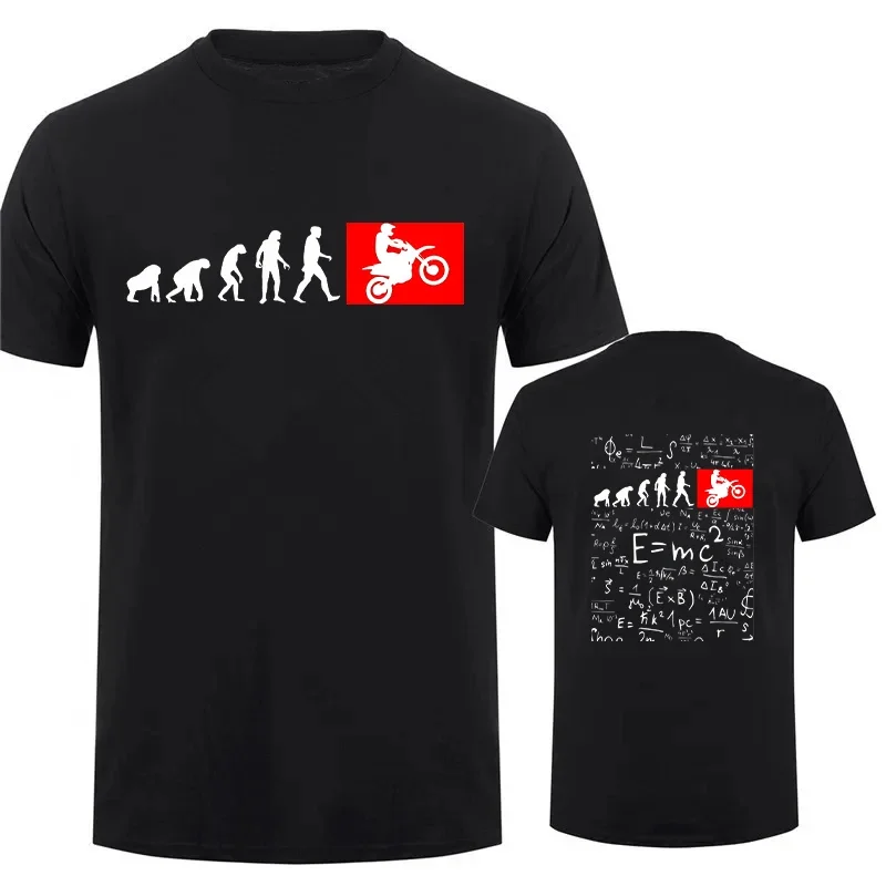 

Футболка Rétro 100% Coton Pour Hommes, Design De Moto Tout-terrain, Évolution Humaine, Футболка Imprimé, Haut Noir