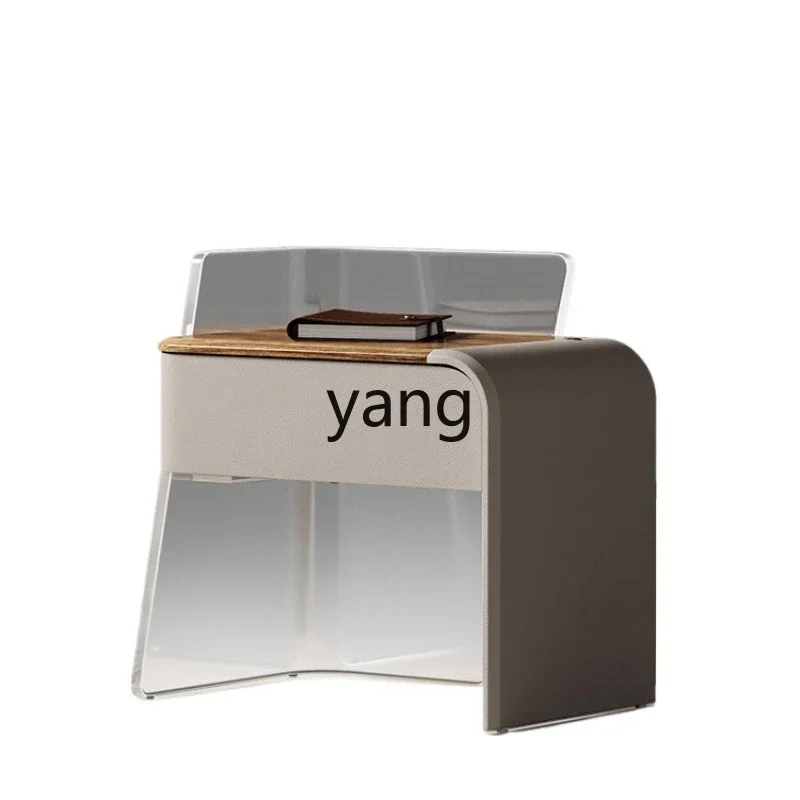

LMMItalian bedside table Premium teak bedside table Modern light luxury creative bedside table