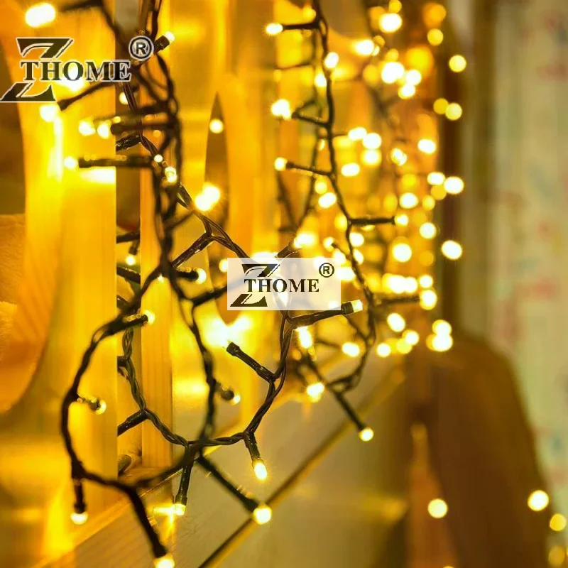Curtain Style 10M 100LED LED String Lights Waterproof EU Plug Fairy Garland Lights Firecracker String Lights Home Bedroom